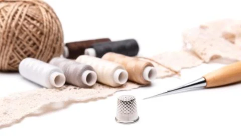 Sewing accessories Stock Photos