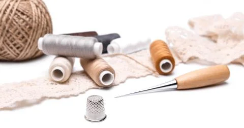 Sewing accessories Stock Photos