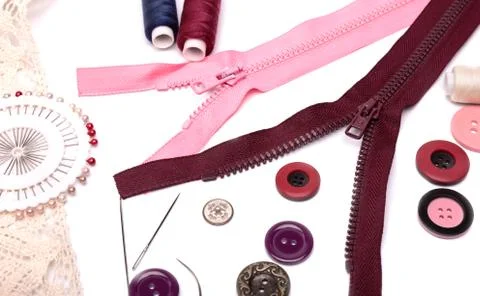 Sewing accessories Stock Photos