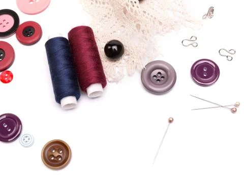 Sewing accessories Stock Photos