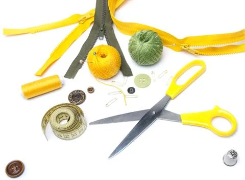 Sewing accessories Stock Photos