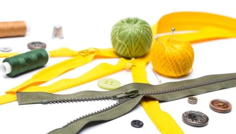 Sewing accessories Stock Photos