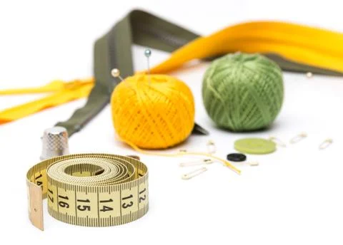 Sewing accessories Stock Photos