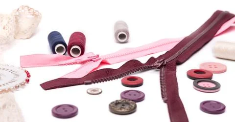 Sewing accessories Stock Photos