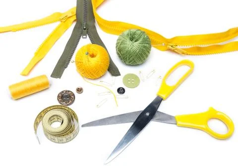 Sewing accessories Stock Photos
