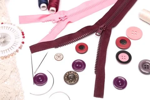 Sewing accessories Stock Photos