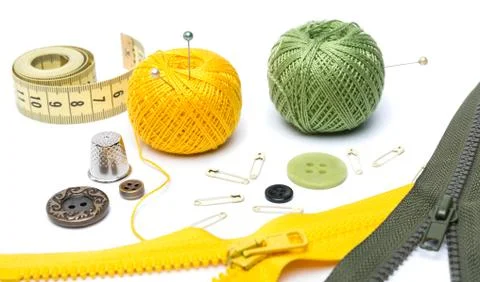 Sewing accessories Stock Photos