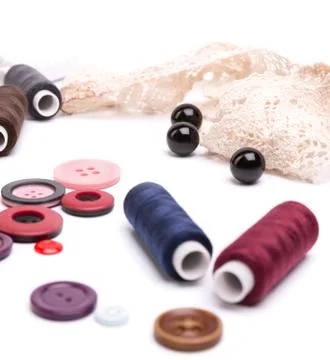Sewing accessories Stock Photos