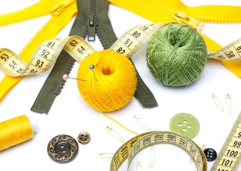 Sewing accessories Stock Photos