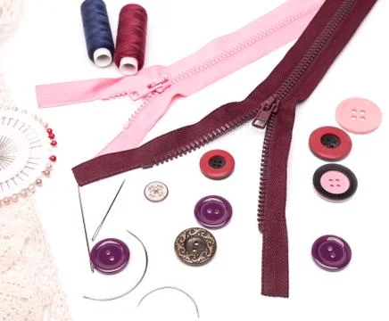 Sewing accessories Stock Photos