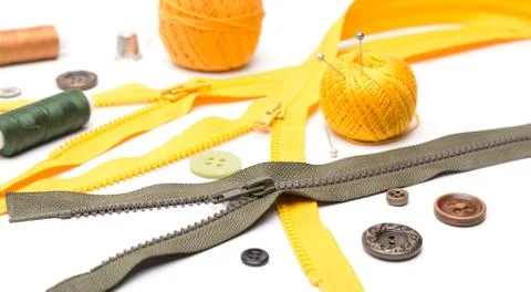 Sewing accessories Stock Photos