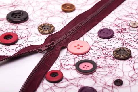 The sewing accessories Stock Photos