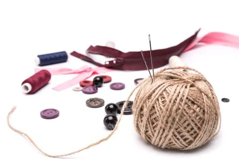 The sewing accessories Stock Photos