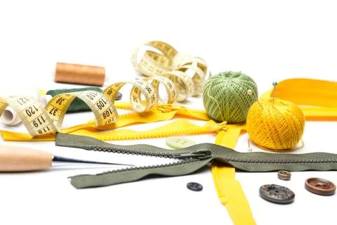 The sewing accessories Stock Photos