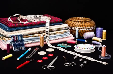 Sewing Accessories Stock Photos
