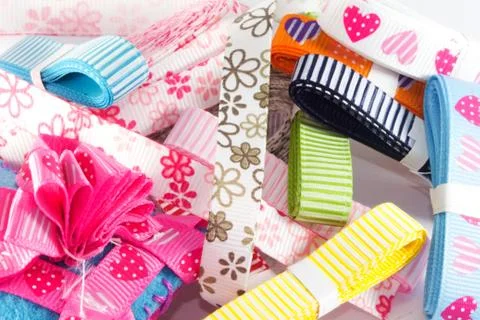 Sewing accessories on a white background Stock Photos