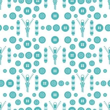Sewing and needlework seamless pattern. 库存插图