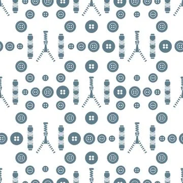 Sewing and needlework seamless pattern. Stockillustratie