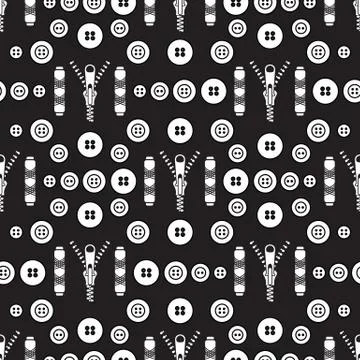 Sewing and needlework seamless pattern. 스톡 일러스트