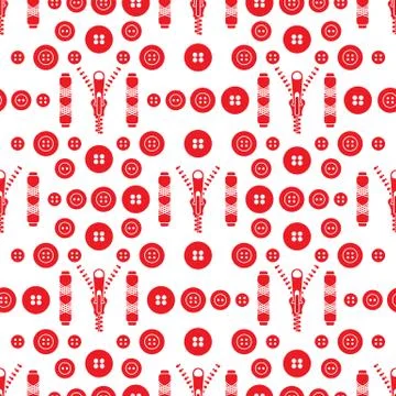 Sewing and needlework seamless pattern. 스톡 일러스트