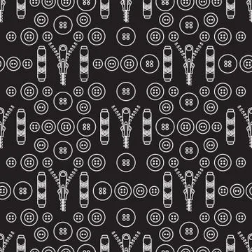 Sewing and needlework seamless pattern. 스톡 일러스트