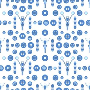 Sewing and needlework seamless pattern. 스톡 일러스트
