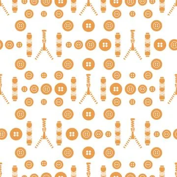 Sewing and needlework seamless pattern. 库存插图