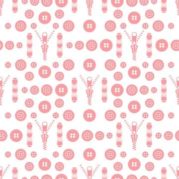 Sewing and needlework seamless pattern. Stock Illustration