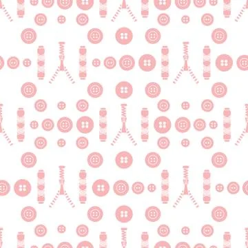 Sewing and needlework seamless pattern. 库存插图