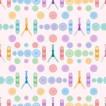 Sewing and needlework seamless pattern. イラスト素材