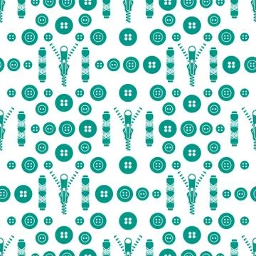 Sewing and needlework seamless pattern. Stockillustratie