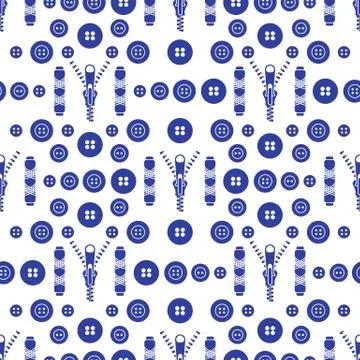 Sewing and needlework seamless pattern. イラスト素材