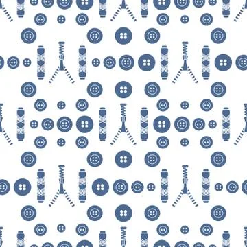 Sewing and needlework seamless pattern. 库存插图