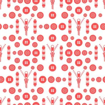 Sewing and needlework seamless pattern. Stock Illustration