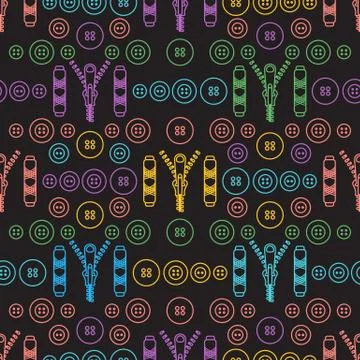 Sewing and needlework seamless pattern. 库存插图
