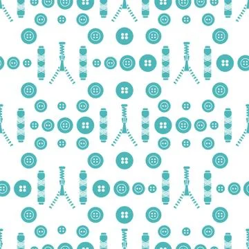 Sewing and needlework seamless pattern. Stock Illustration