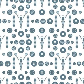 Sewing and needlework seamless pattern. 스톡 일러스트