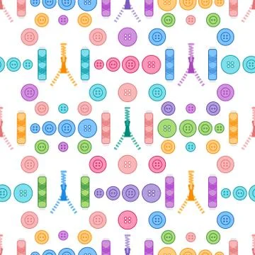 Sewing and needlework seamless pattern. 스톡 일러스트