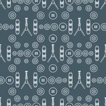 Sewing and needlework seamless pattern. イラスト素材