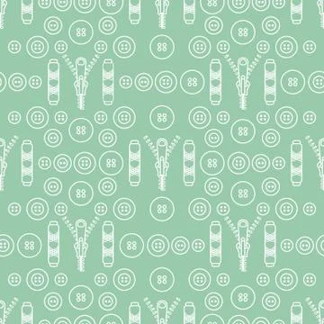 Sewing and needlework seamless pattern. イラスト素材