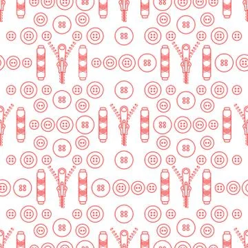 Sewing and needlework seamless pattern. イラスト素材