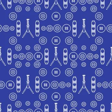 Sewing and needlework seamless pattern. 스톡 일러스트