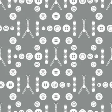 Sewing and needlework seamless pattern. イラスト素材
