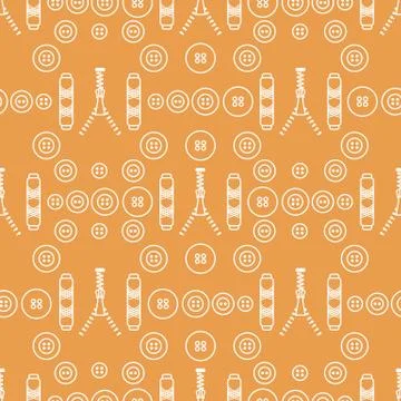 Sewing and needlework seamless pattern. イラスト素材