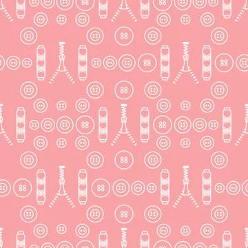 Sewing and needlework seamless pattern. 스톡 일러스트