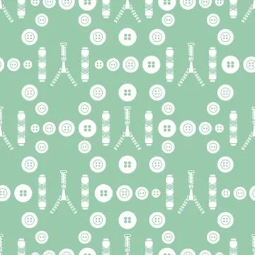 Sewing and needlework seamless pattern. Stockillustratie