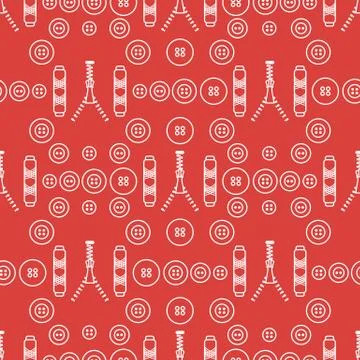 Sewing and needlework seamless pattern. Stockillustratie