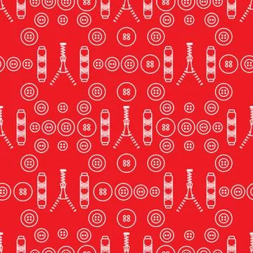 Sewing and needlework seamless pattern. 스톡 일러스트