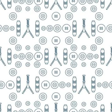 Sewing and needlework seamless pattern. イラスト素材
