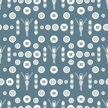 Sewing and needlework seamless pattern. 스톡 일러스트